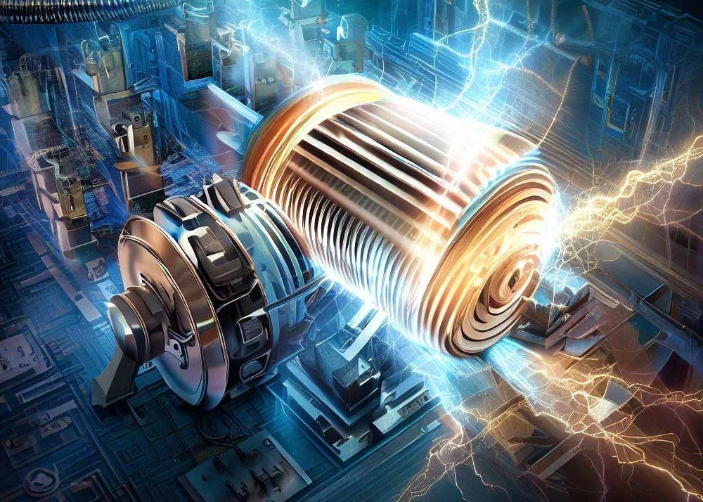 Electricity produced from a magnetic dynamo
