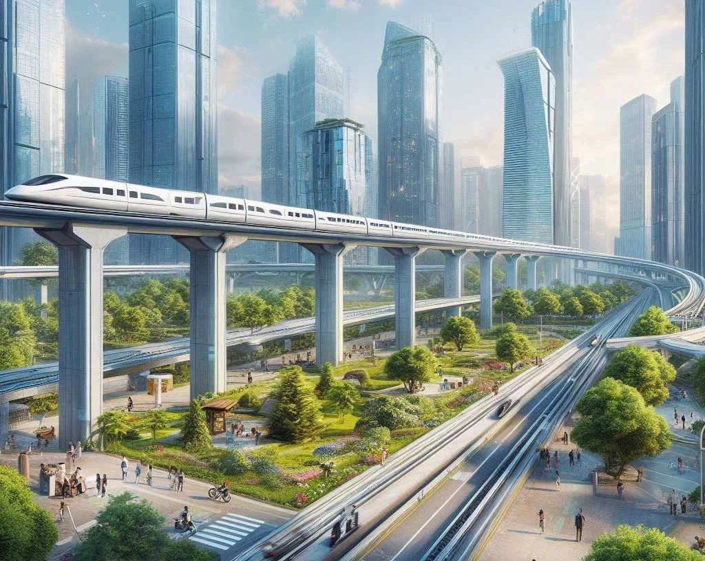 Maglev train powered by magnetic levitation