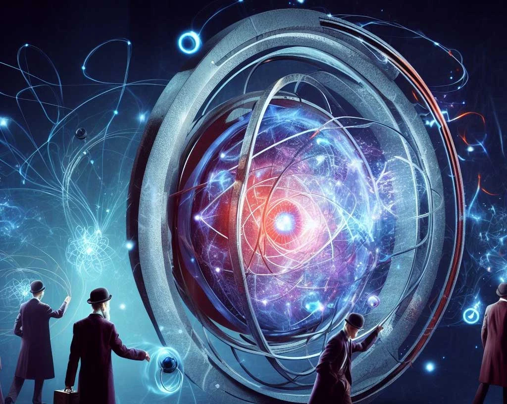 Quantum mechanics and magnetism concept