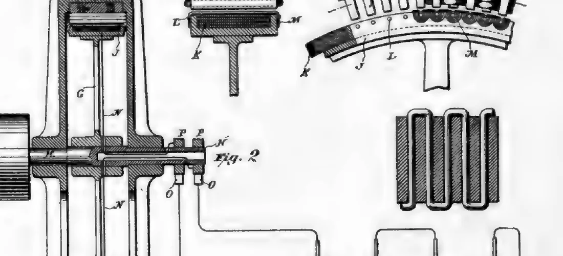 1894 engravings, Figs. 200 to 203: the alternator in vertical section with arc lamps in series below it, beside enlarged details of the armature ring, its pins and its coils